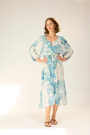 Basic Tee High Collar Design ALEX MIDI WITH SASH