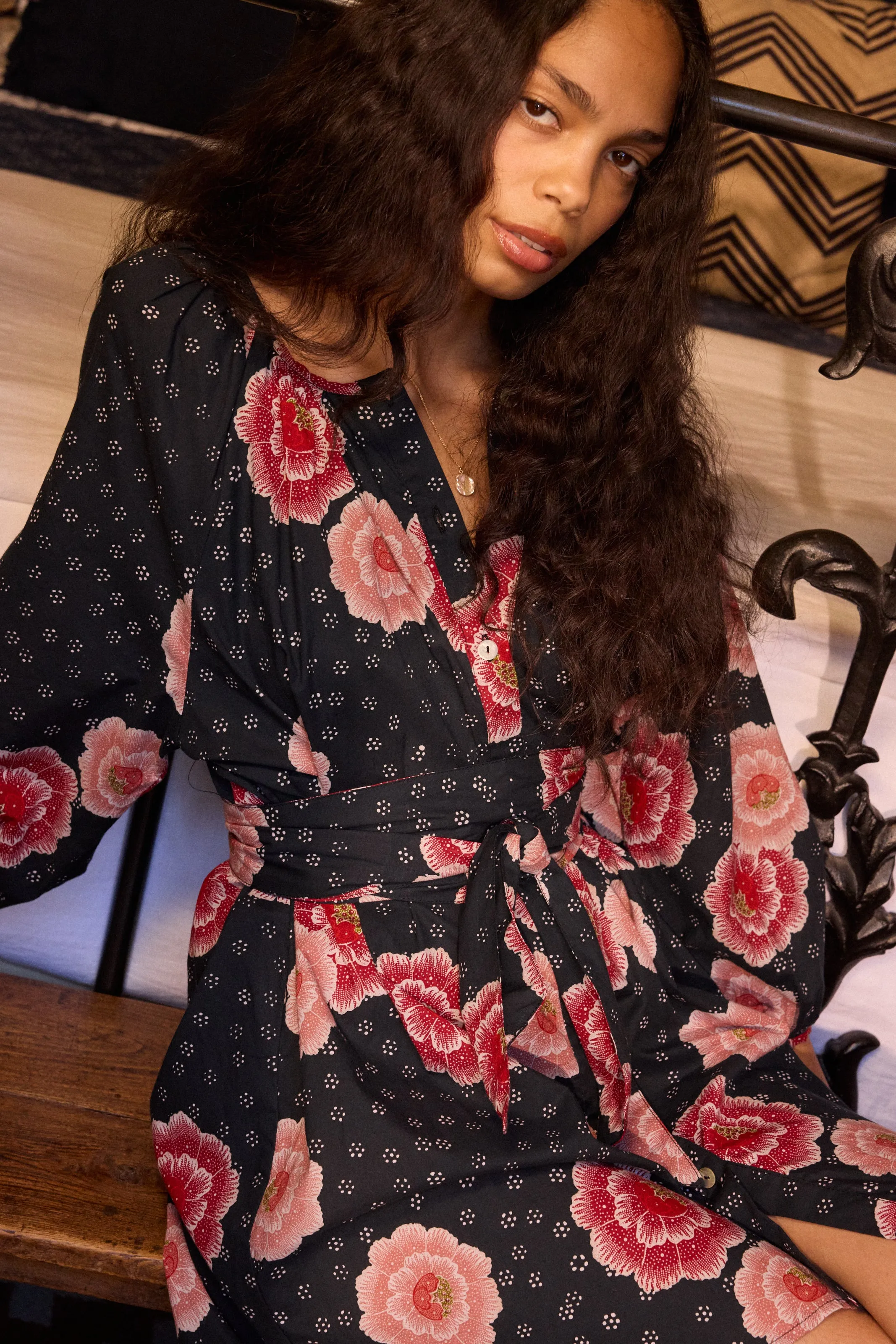 ALEX SHORT DRESS WITH SASH Sun-Protective