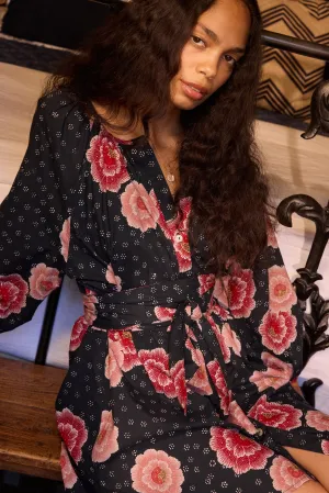 Edgy Twist Cozy Style ALEX SHORT DRESS WITH SASH