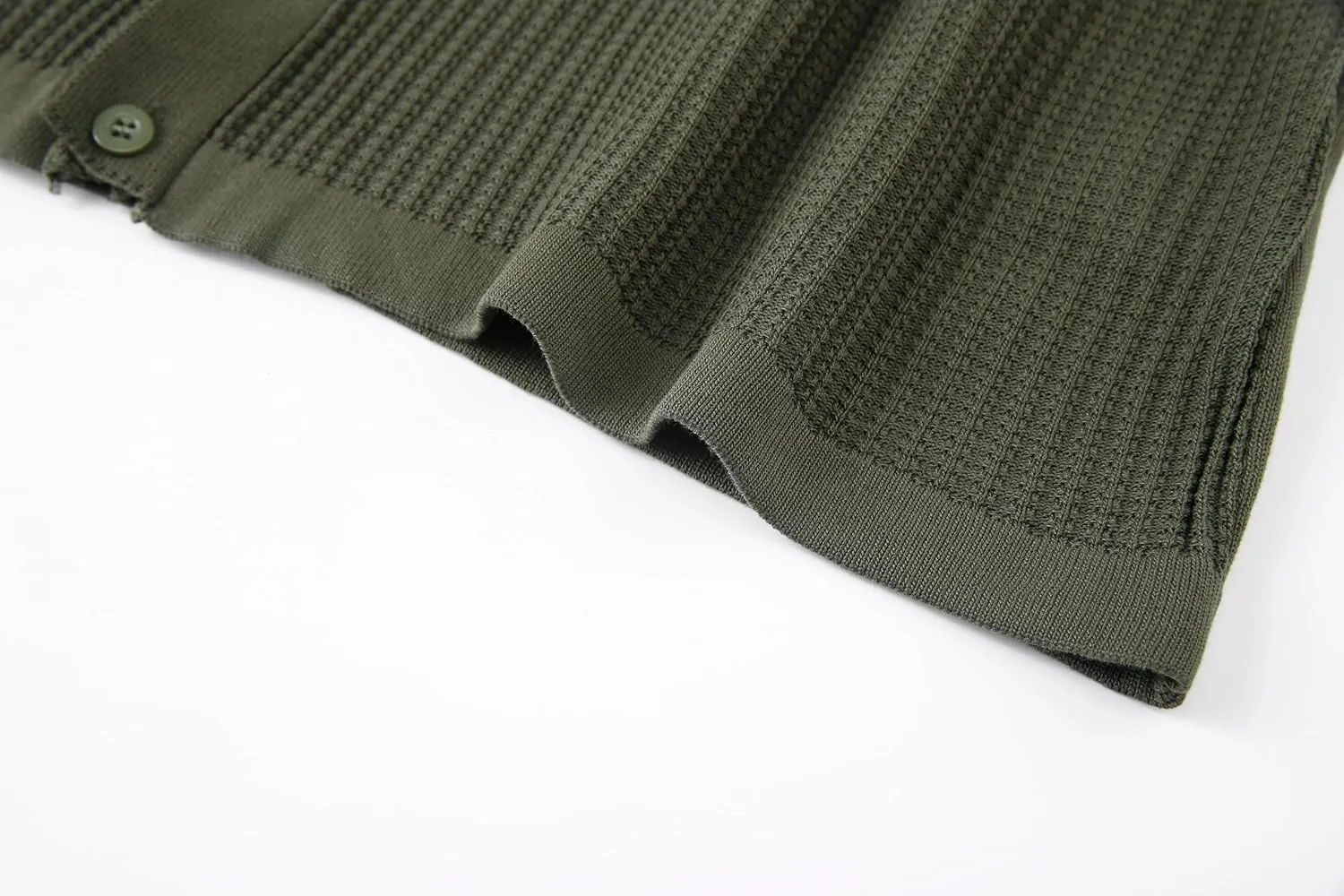 Alex Vando Mens Knitted Dress Shirts Camp Collar Jacquard Short Sleeve Shirt for Men