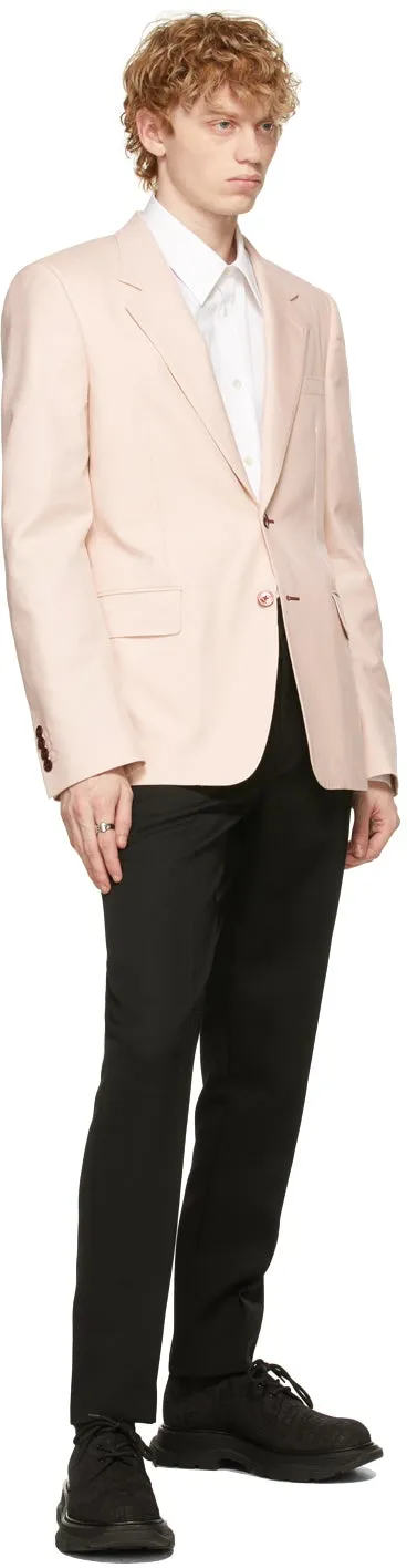 Alexander McQueen Black Wool Cigarette Trousers