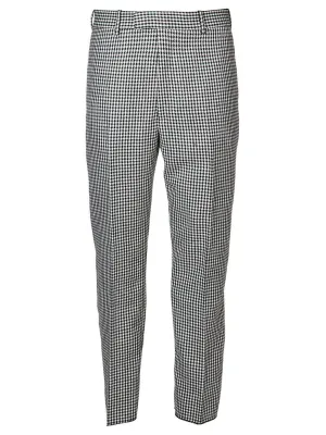 Alexander McQueen Houndstooth Slim Fit Trousers