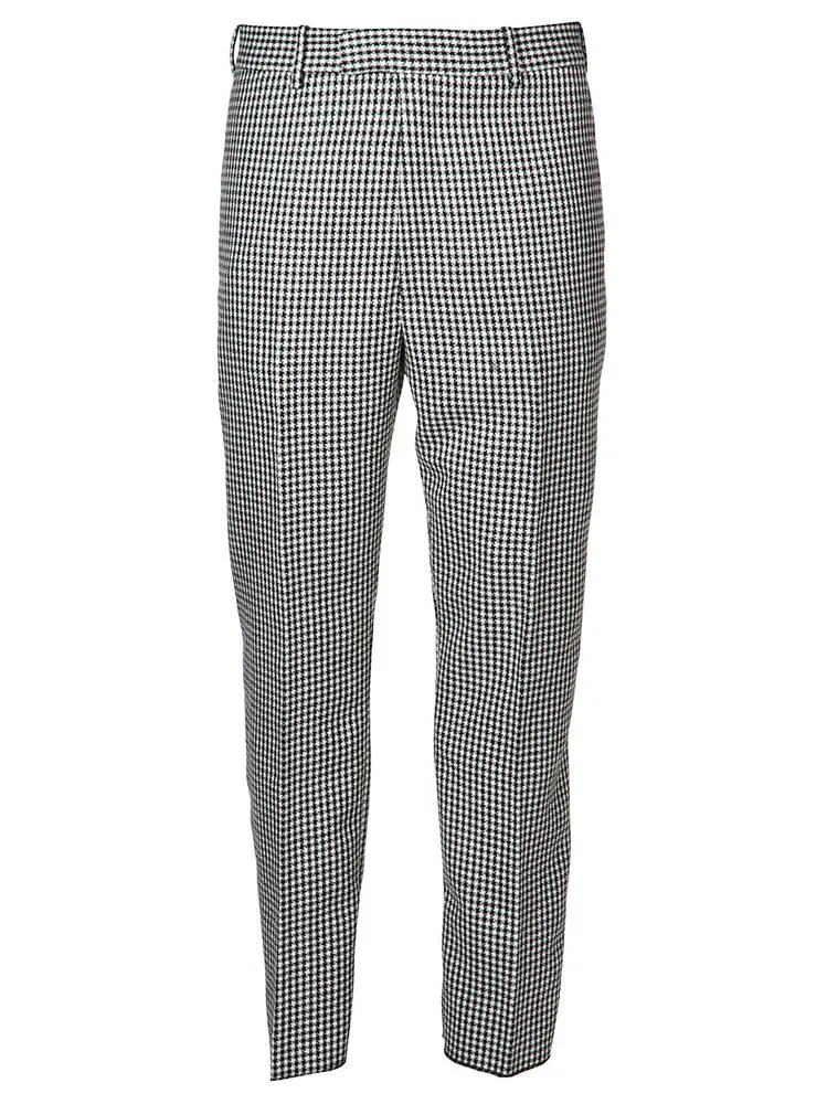 Alexander McQueen Houndstooth Slim Fit Trousers