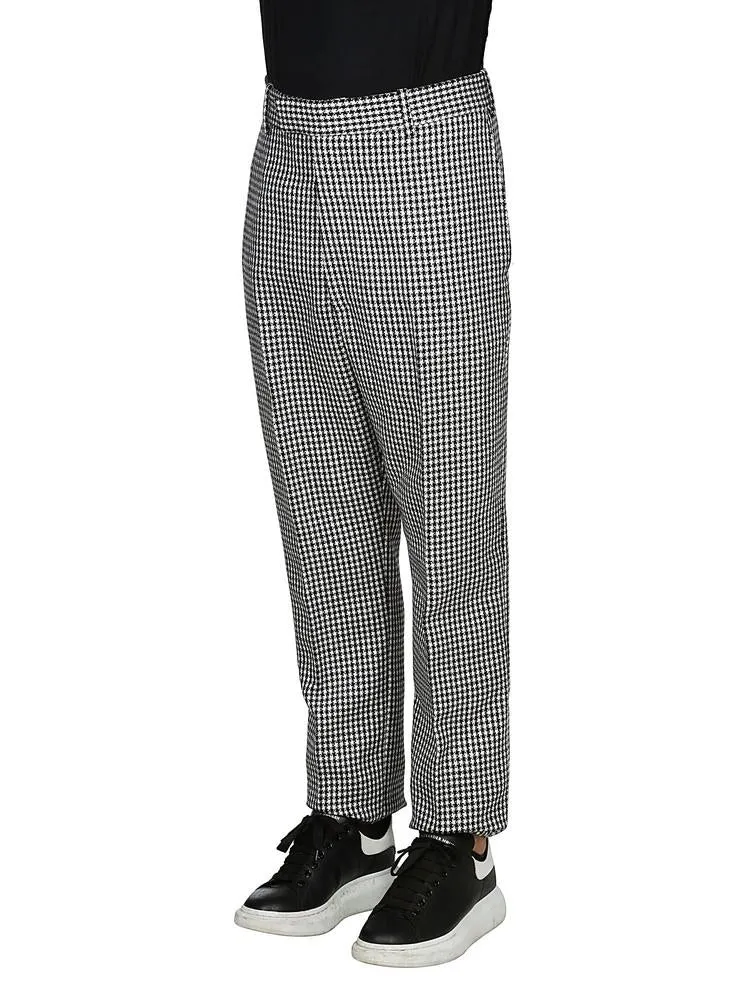 Alexander McQueen Houndstooth Slim Fit Trousers