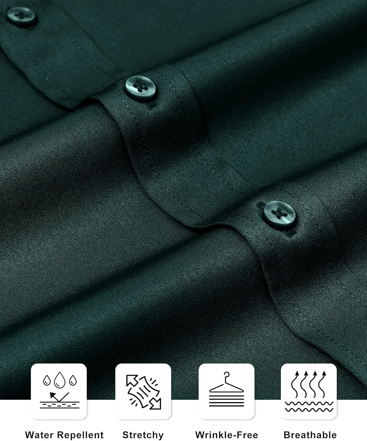 Alimens & Gentle Slim Fit Mens Dress Shirts Long Sleeve Dress Shirts for Men Stain Sheild Button Down Shirt Men Big