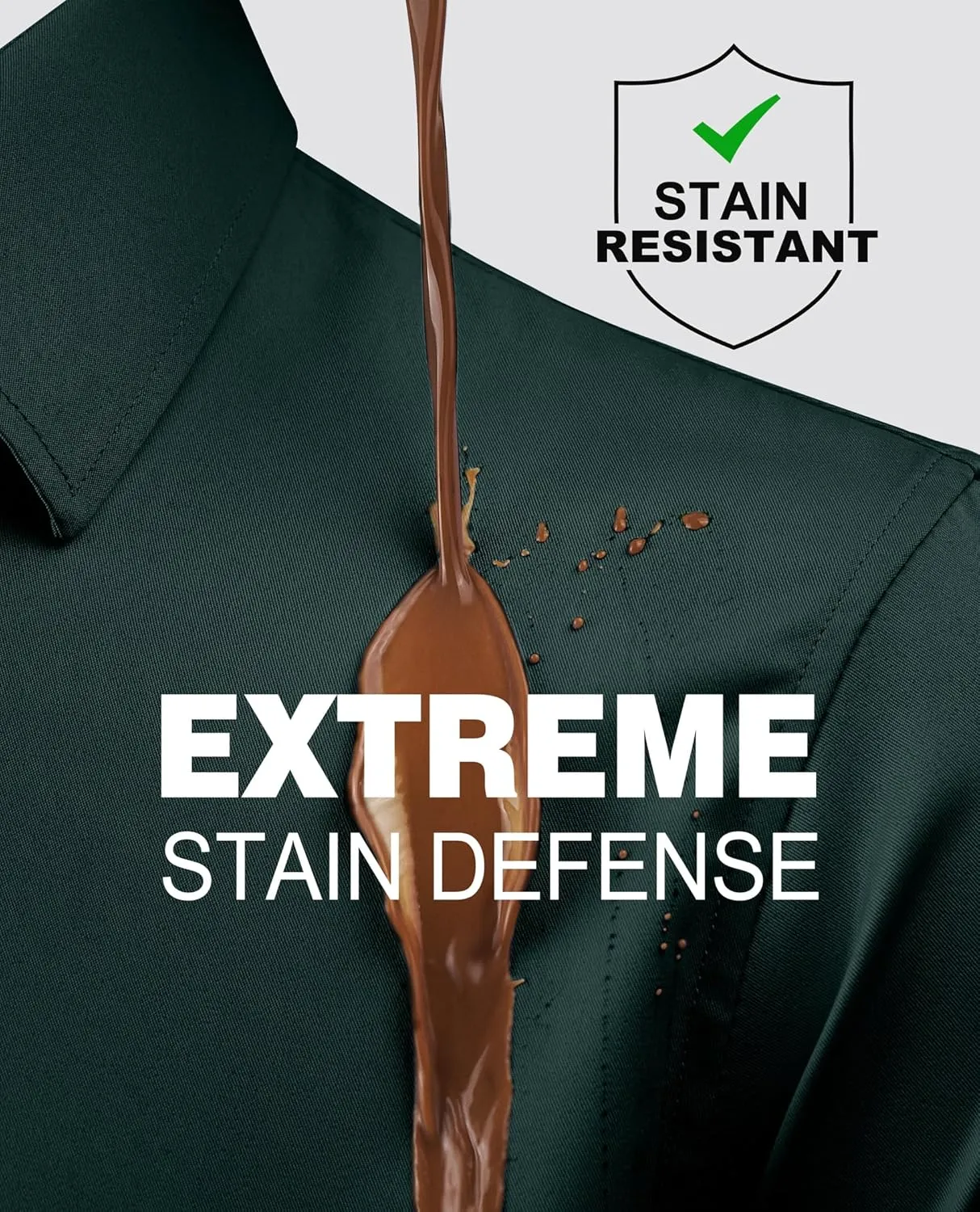 Alimens & Gentle Slim Fit Mens Dress Shirts Long Sleeve Dress Shirts for Men Stain Sheild Button Down Shirt Men Big