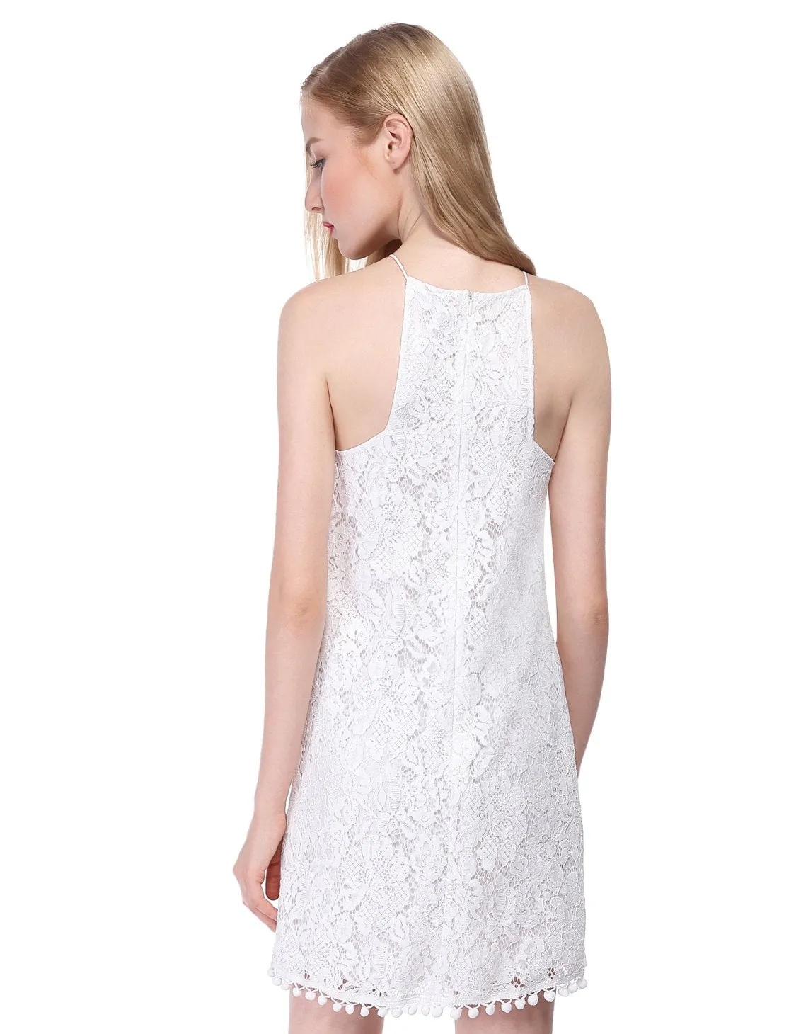 Alisapan Women'S Short Sleeveless Lace Casual Dress AS05688