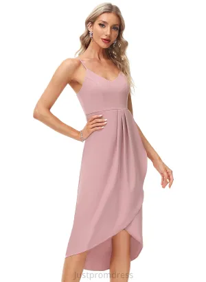 Alissa Front V-Neck Crepe Sleeveless Dresses Sheath Split Midi Club Dresses Stretch