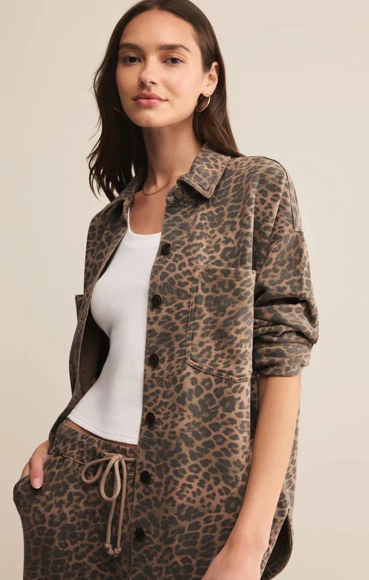 All Day Knit Leopard Jacket SublimatedPrint