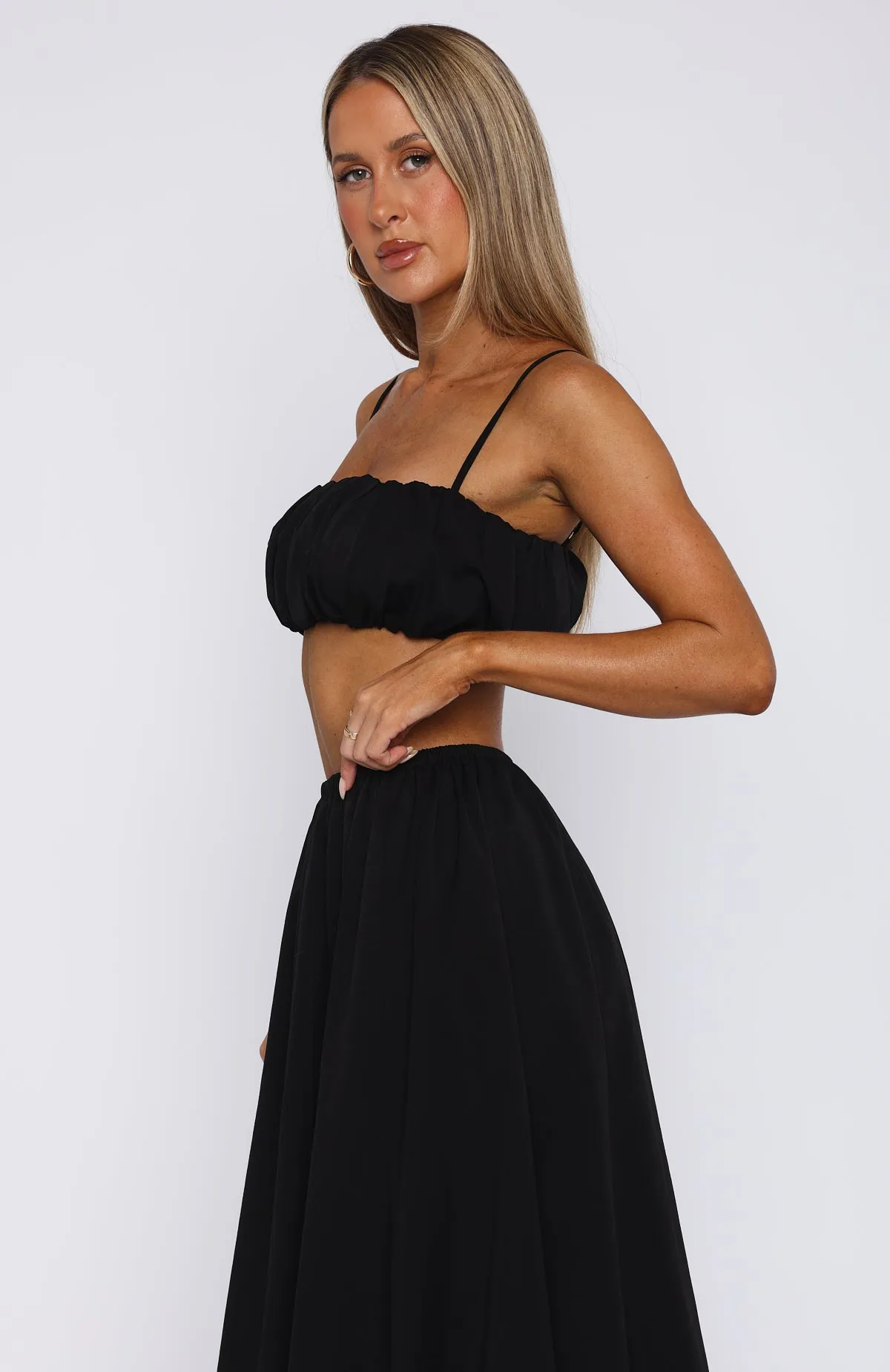 Anti Static Treatment Anti Pilling Finish All I Wanted Was You Top Black