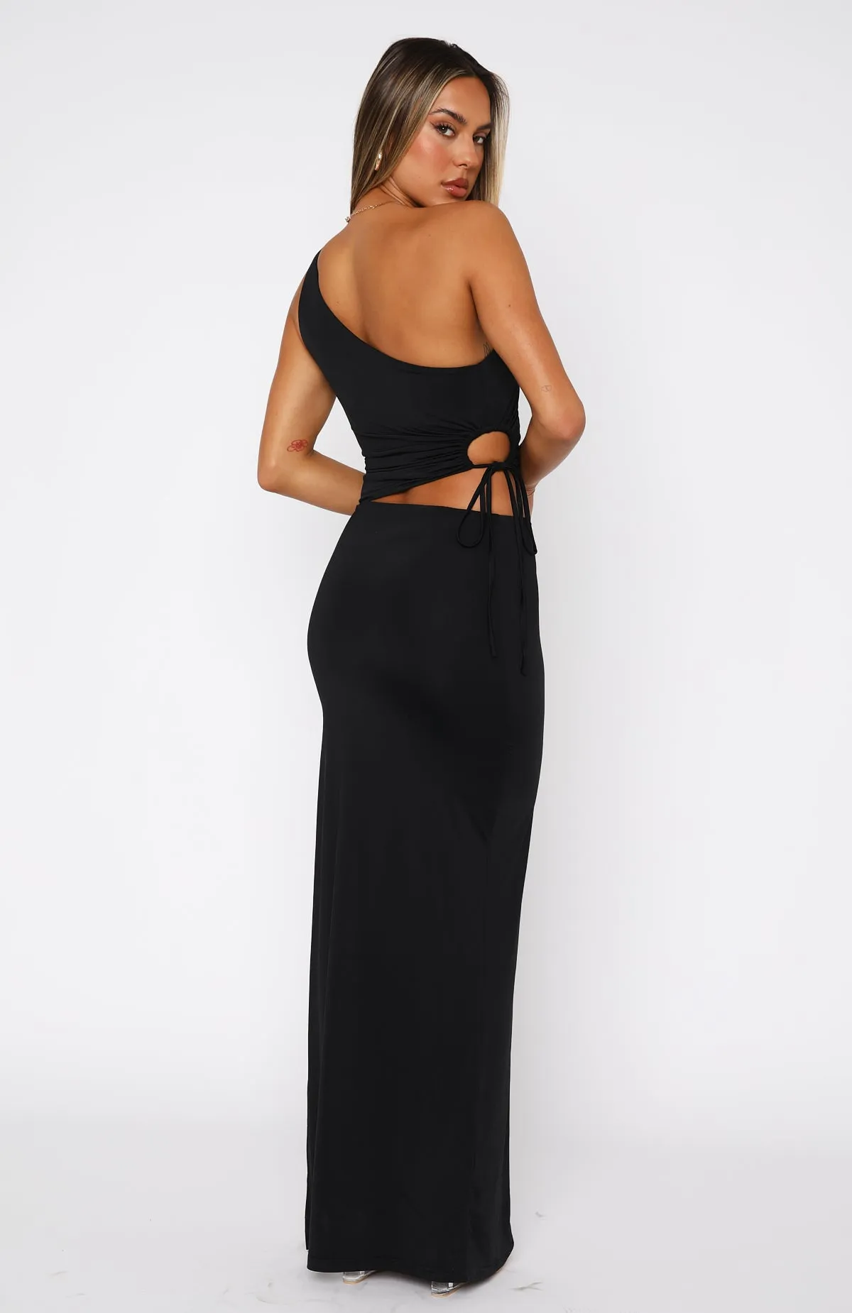 Ventilated Back Panel All Inclusive Maxi Dress Black