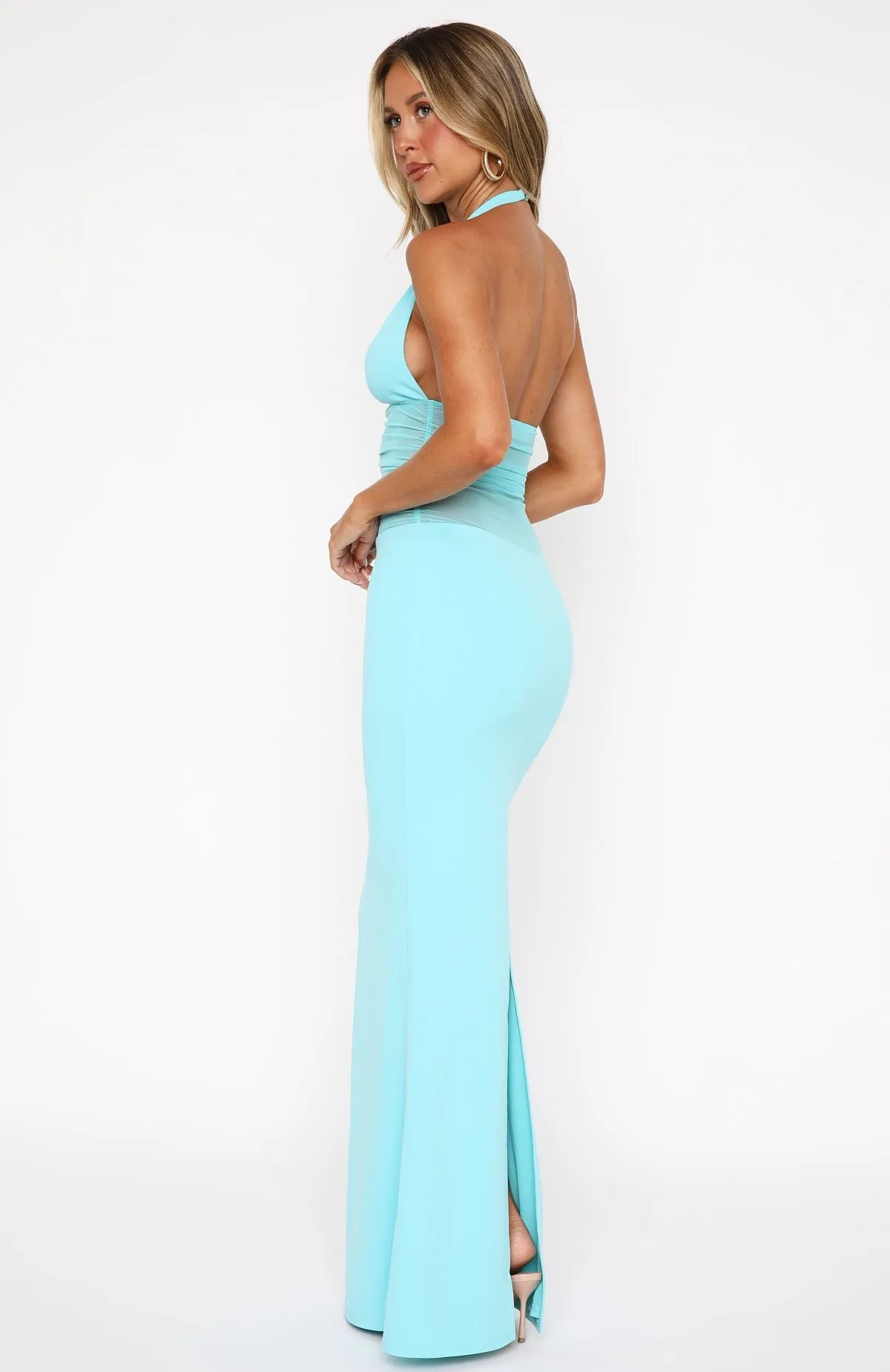 ComfortStretch Soft Blended Fabric All My Love Maxi Dress Aqua