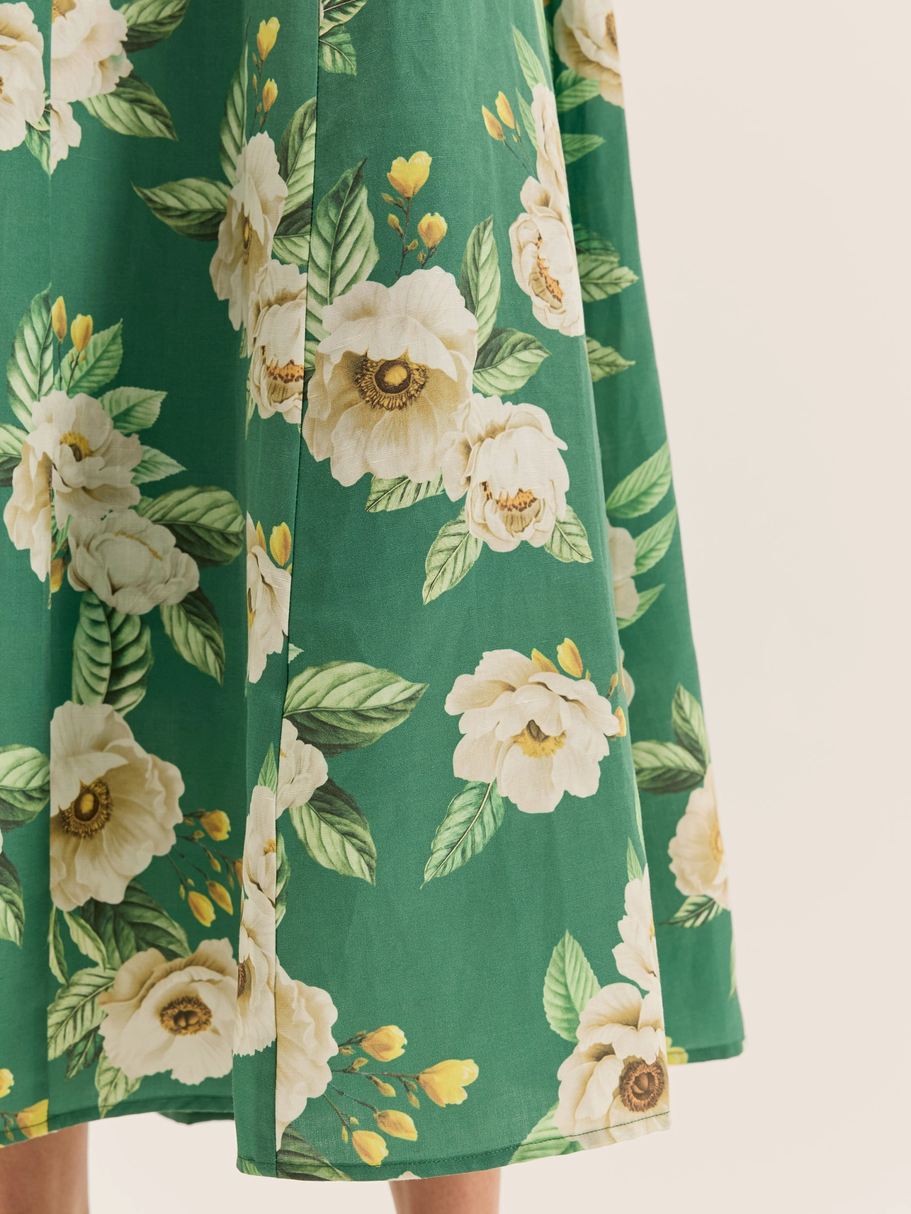 Vibrant Layer Peony Halter Dress