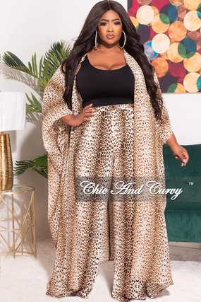Final Sale Plus Size Chiffon Kaftan in Animal Print (Kaftan Only) Adventure Ready