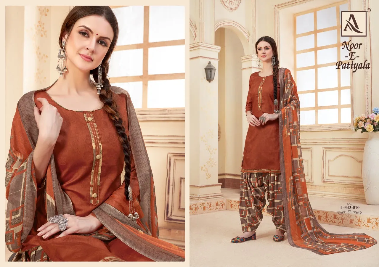 Alok Suit Noor E Patiyala Zam Jacquard Printed Salwar Kameez