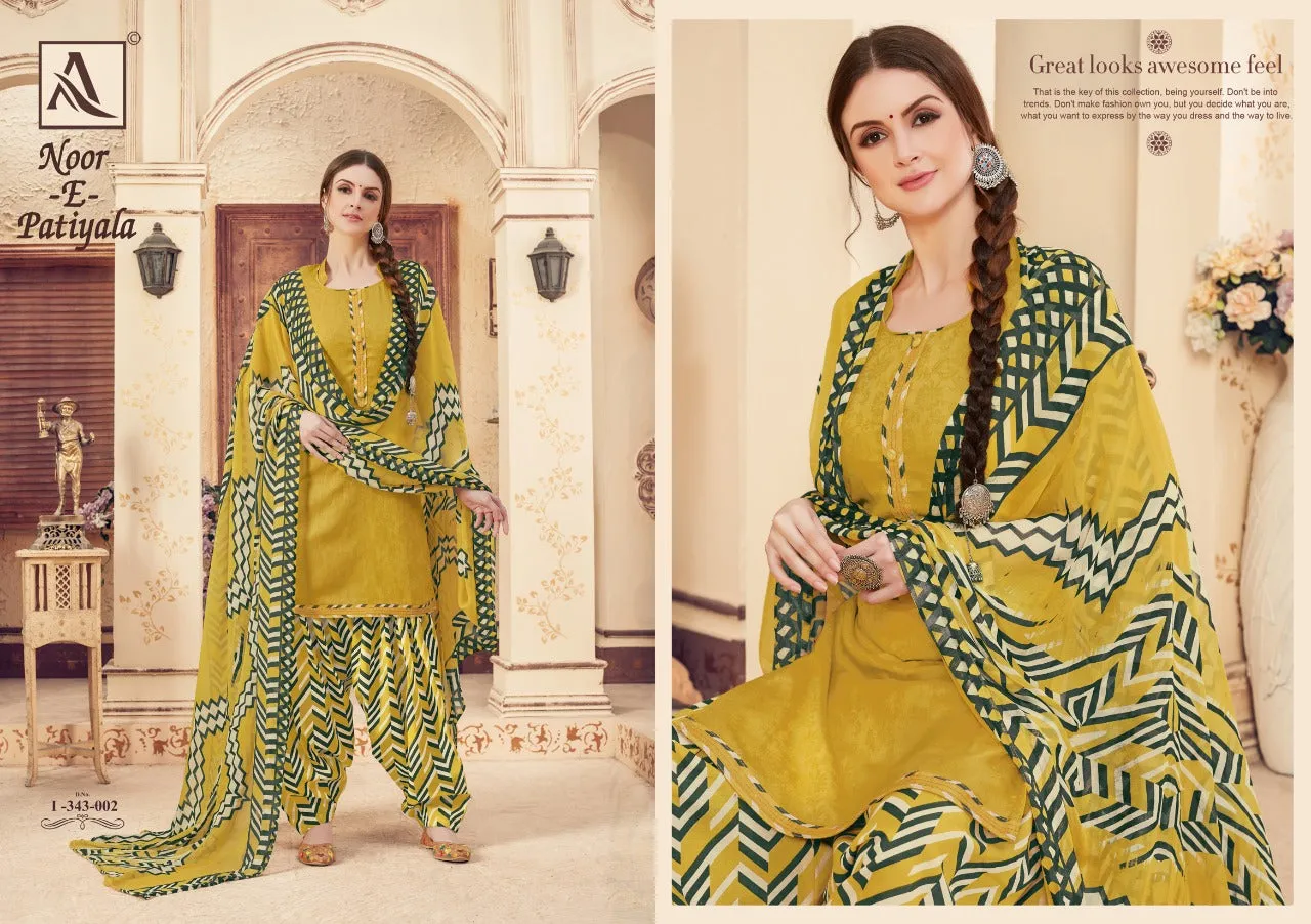 Alok Suit Noor E Patiyala Zam Jacquard Printed Salwar Kameez