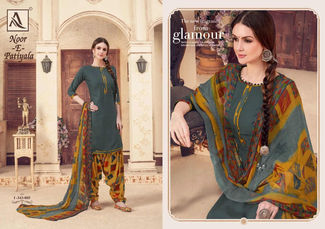 Alok Suit Noor E Patiyala Zam Jacquard Printed Salwar Kameez