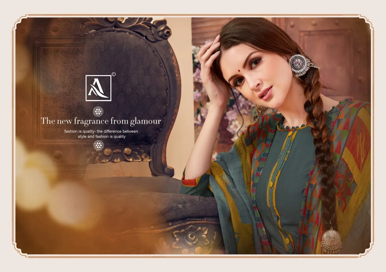 Alok Suit Noor E Patiyala Zam Jacquard Printed Salwar Kameez