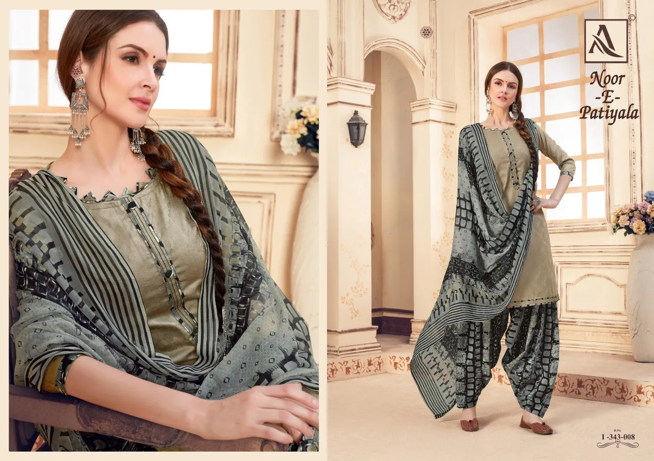 Alok Suit Noor E Patiyala Zam Jacquard Printed Salwar Kameez