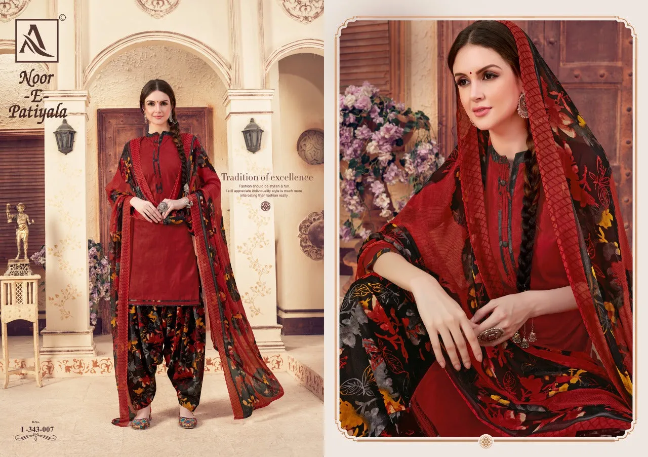 Alok Suit Noor E Patiyala Zam Jacquard Printed Salwar Kameez