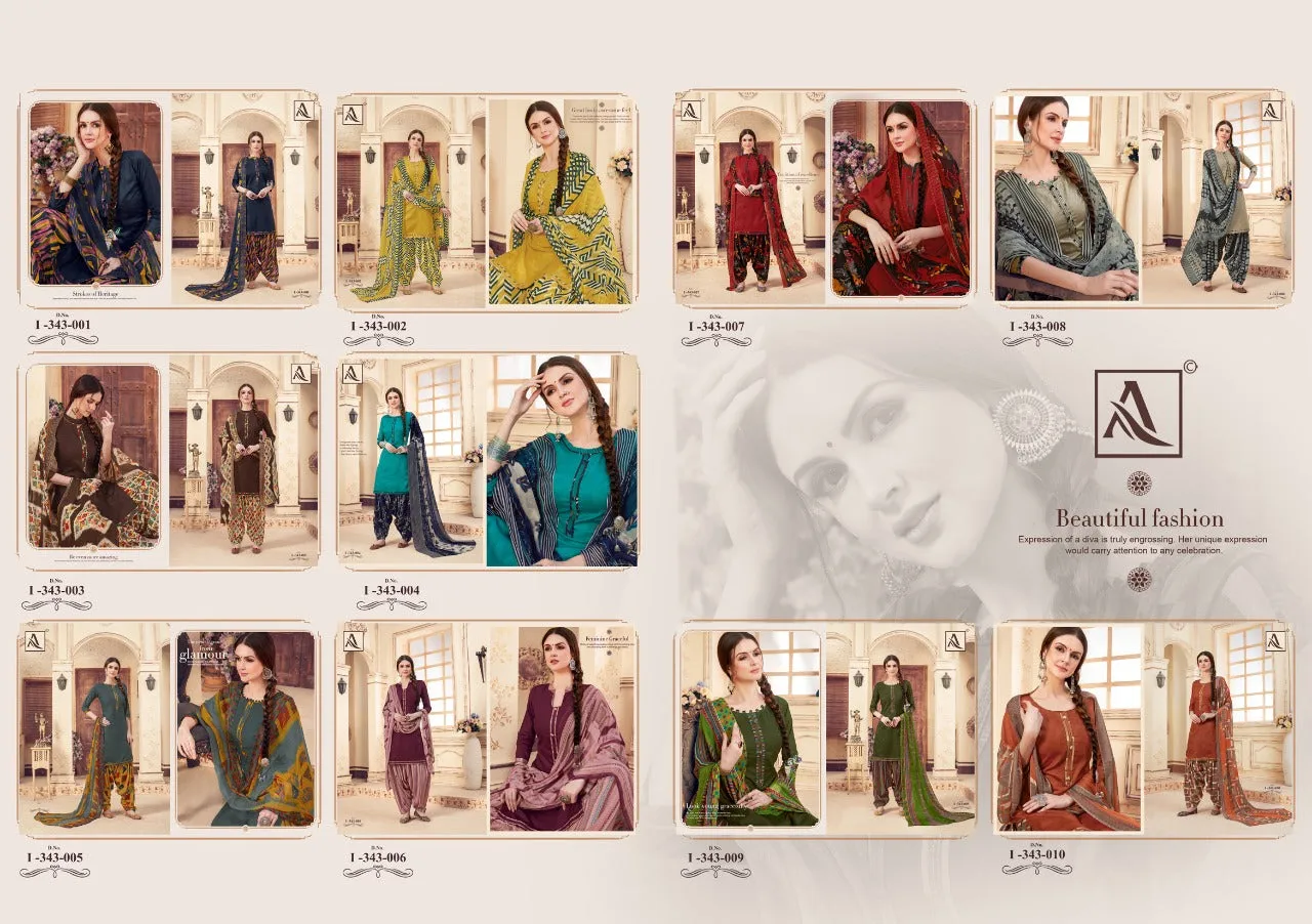 Alok Suit Noor E Patiyala Zam Jacquard Printed Salwar Kameez
