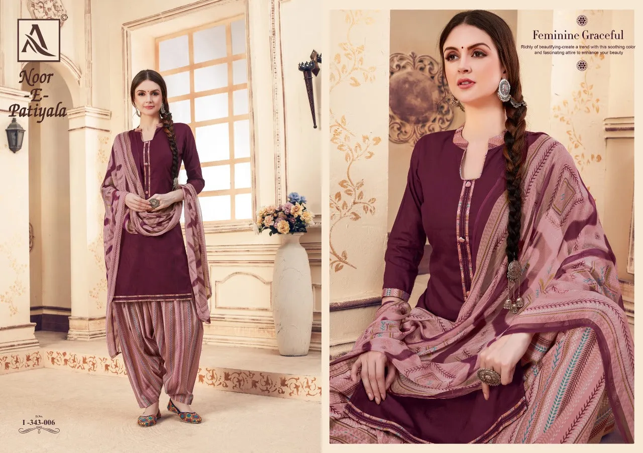 Alok Suit Noor E Patiyala Zam Jacquard Printed Salwar Kameez