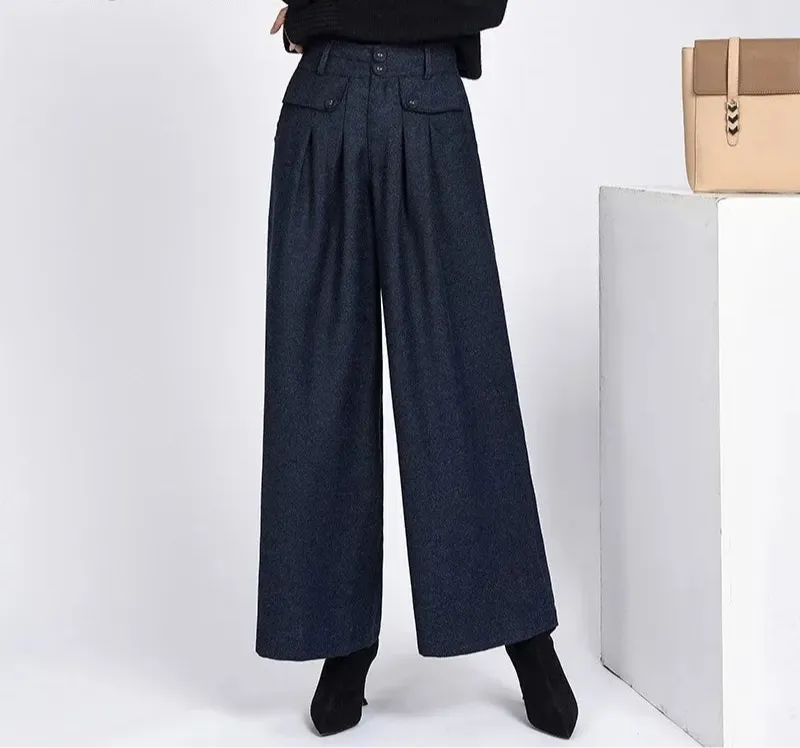 Alpine High-Waist Wool Trousers