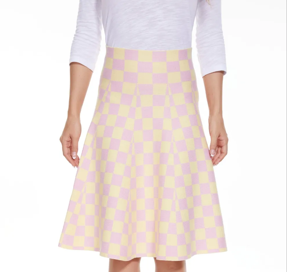 Amazing MM Skirt - Year Round Pink Yellow Check Fit Choice
