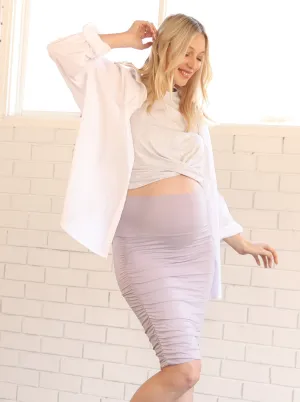 Amelie Maternity & Nursing Oversized White Button Down Shirt