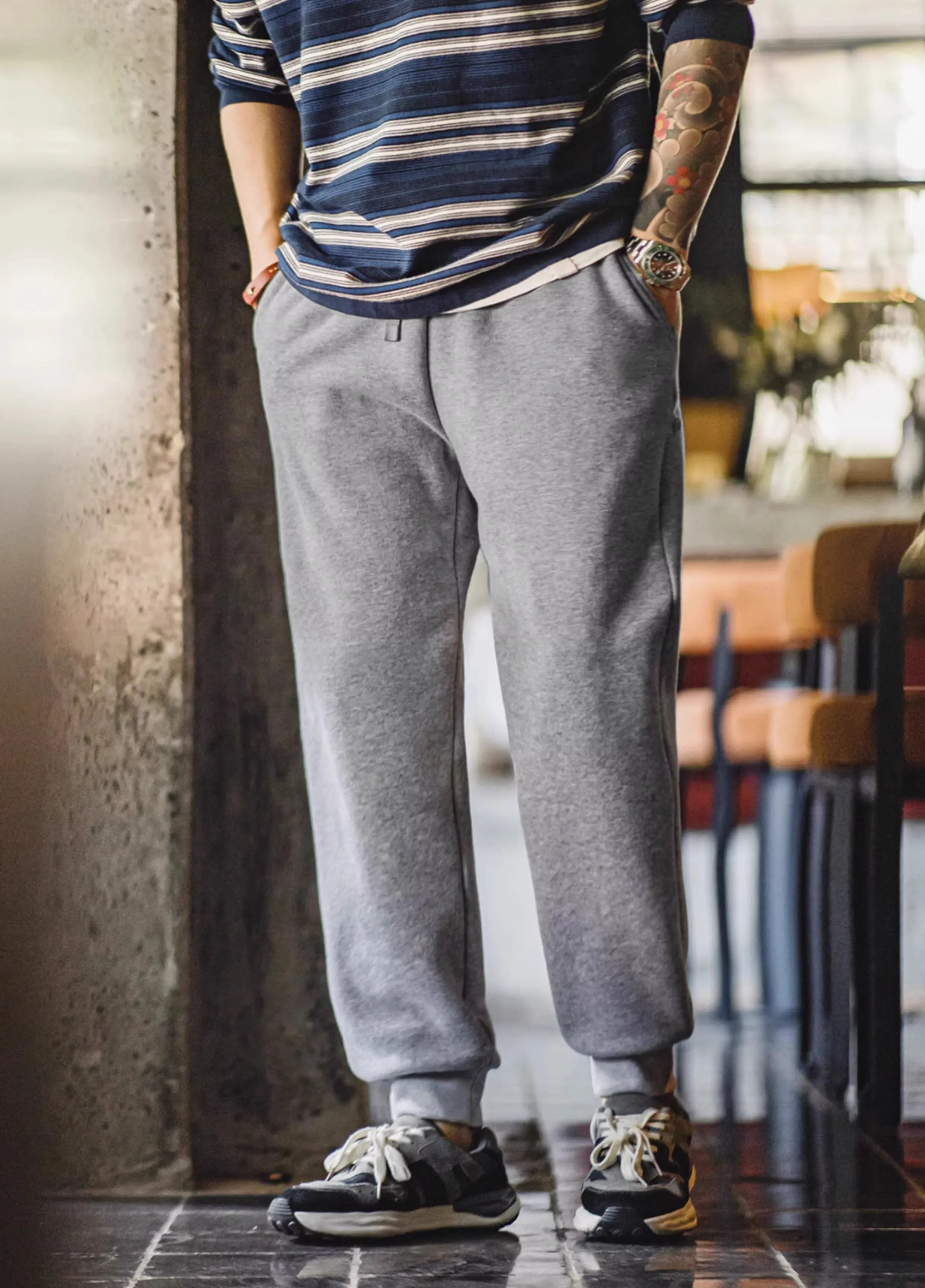 American Retro Navajo Heavy Velvet Polar Fleece Sports Men's Trousers