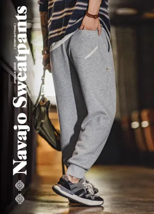 American Retro Navajo Heavy Velvet Polar Fleece Sports Men's Trousers