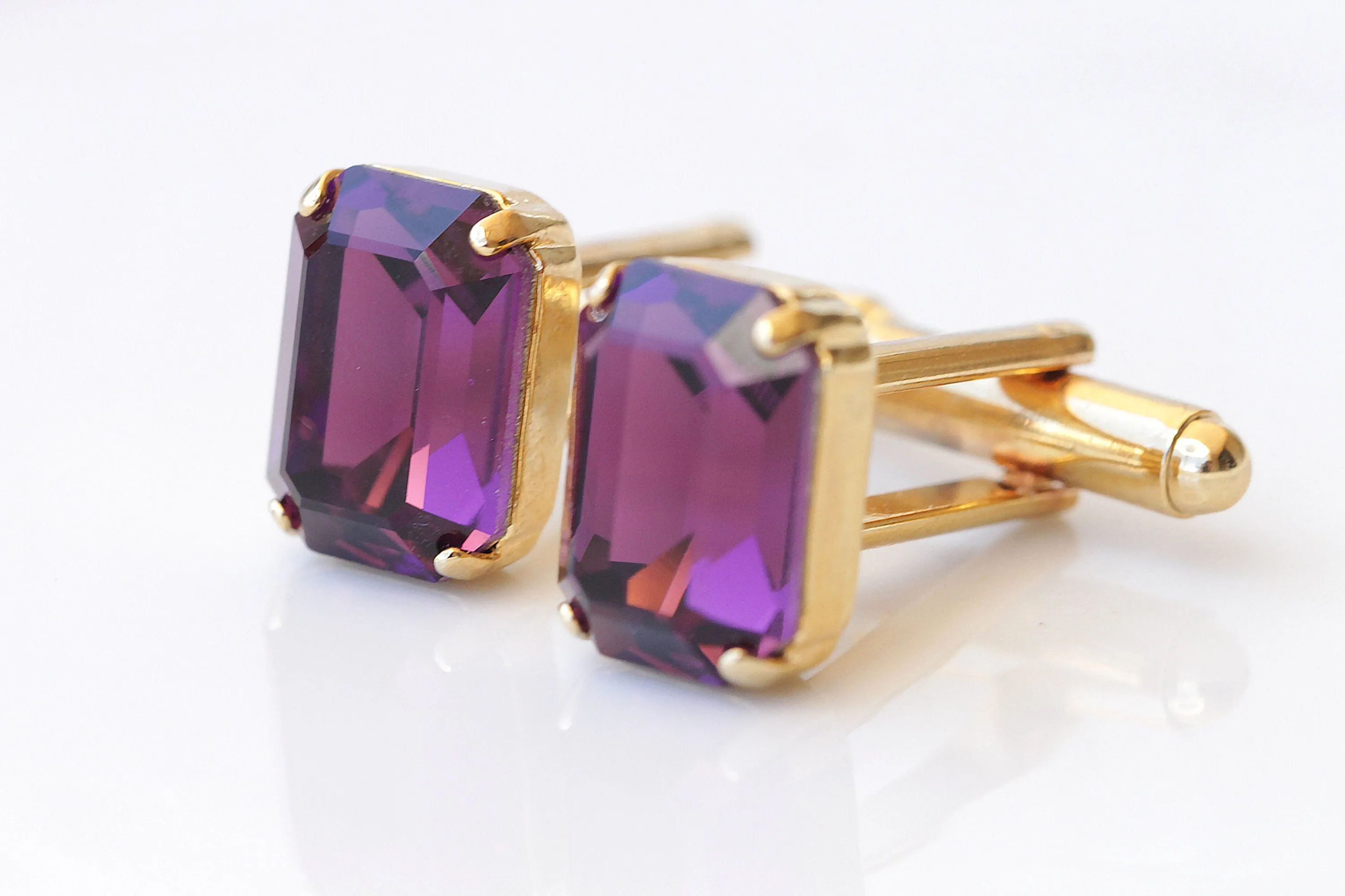 AMETHYST CUFFLINKS