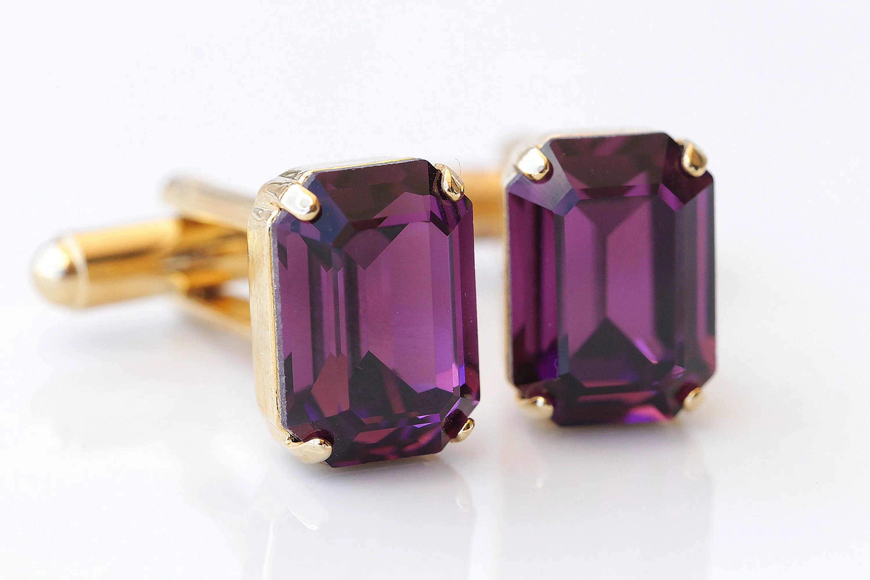 AMETHYST CUFFLINKS