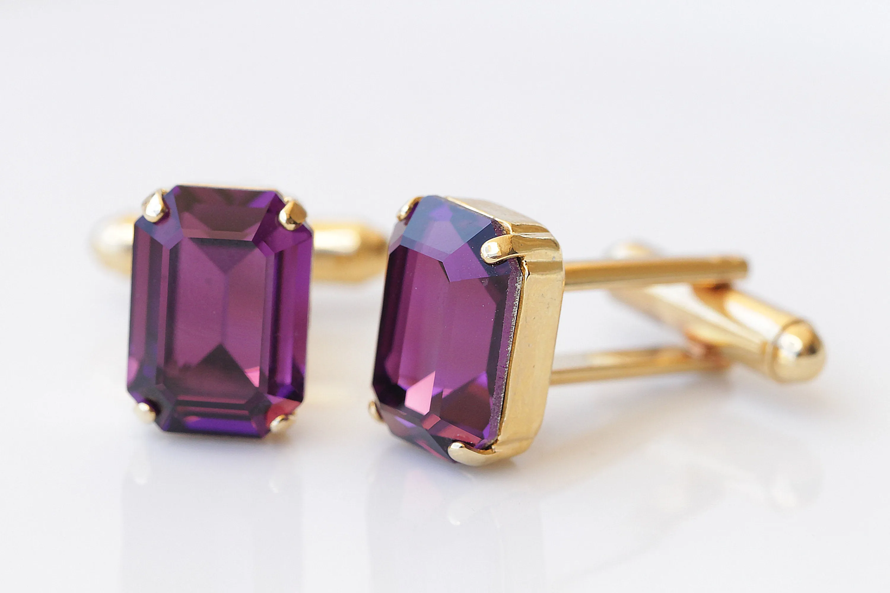AMETHYST CUFFLINKS