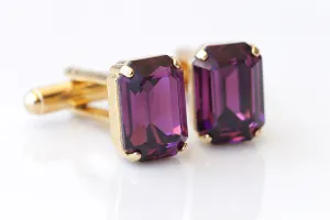 AMETHYST CUFFLINKS