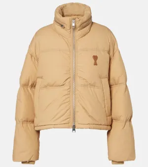 Ami Paris Ami De C√Ö¬ìur technical canvas down jacket