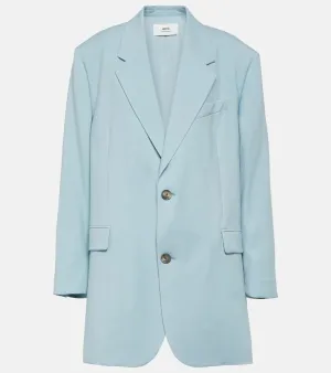 Ami Paris Single-breasted virgin wool blazer