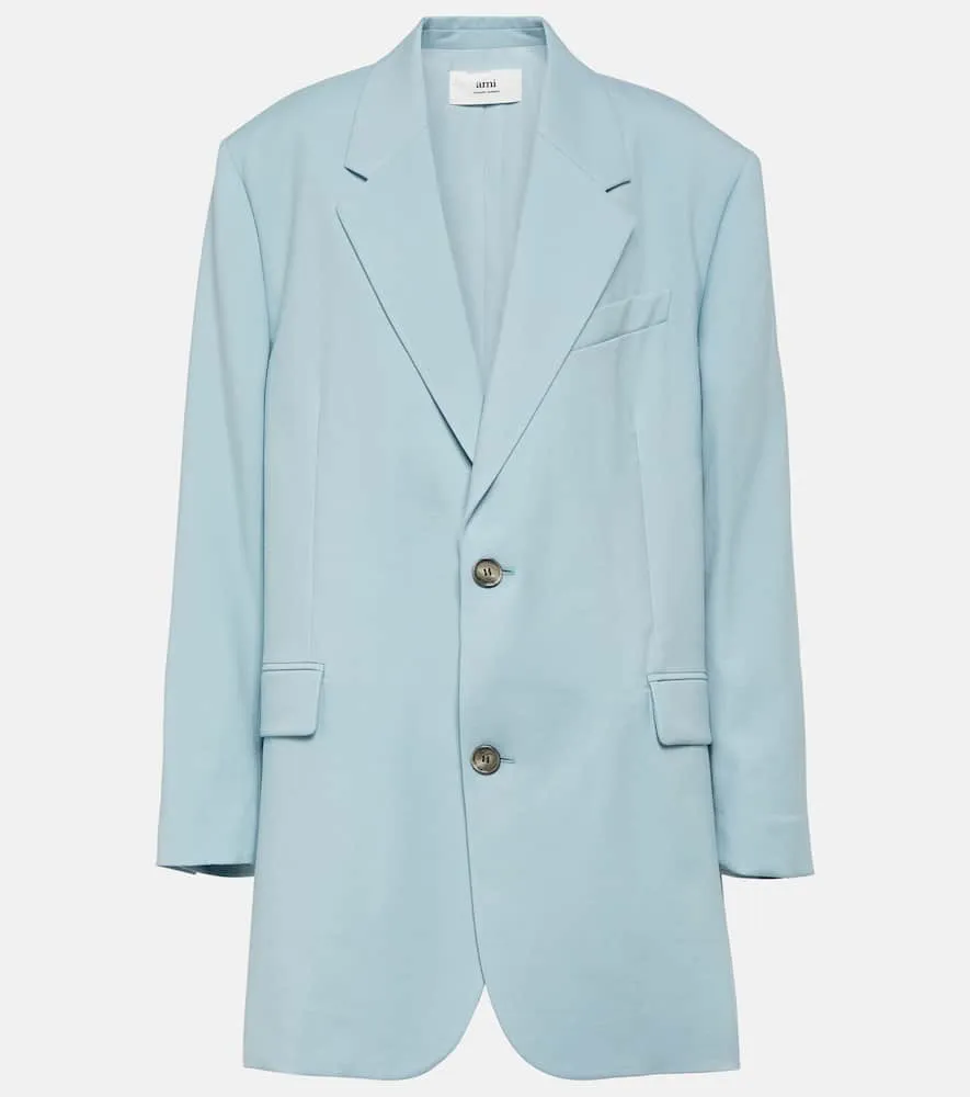 Ami Paris Single-breasted virgin wool blazer