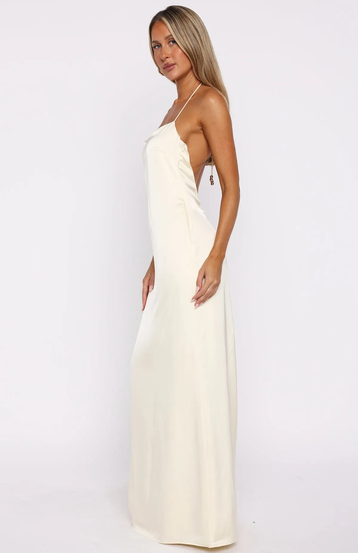 Recycled Polyester Fabric Amore Maxi Dress Lemon