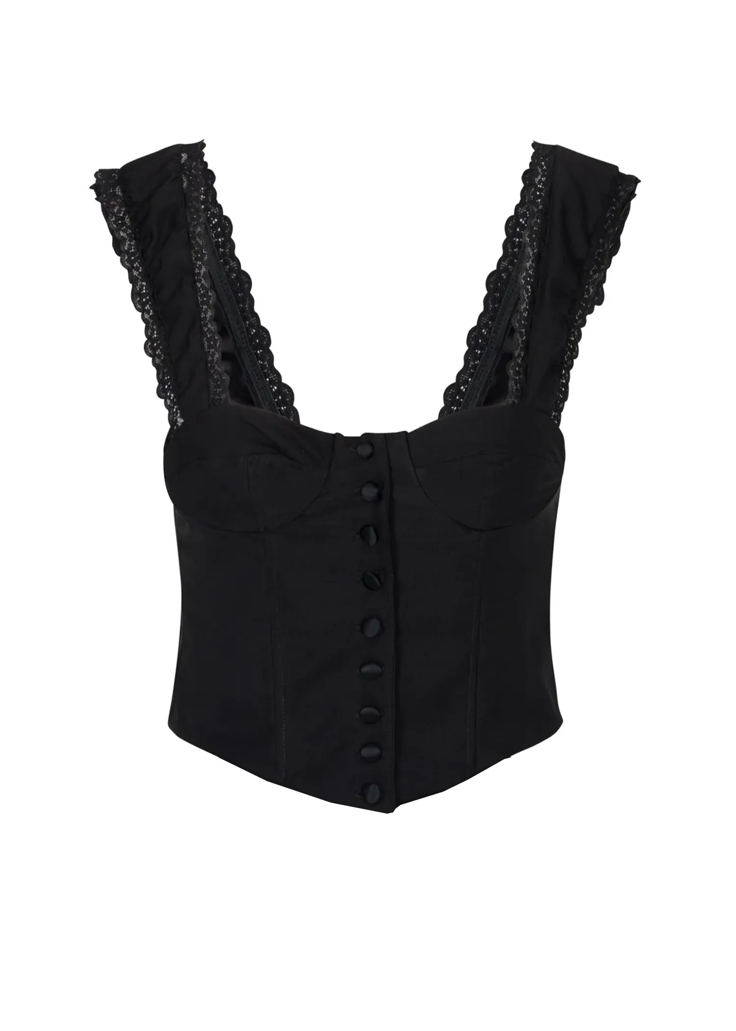 Amour Lace Up Corset | Black BreathableMeshInsert