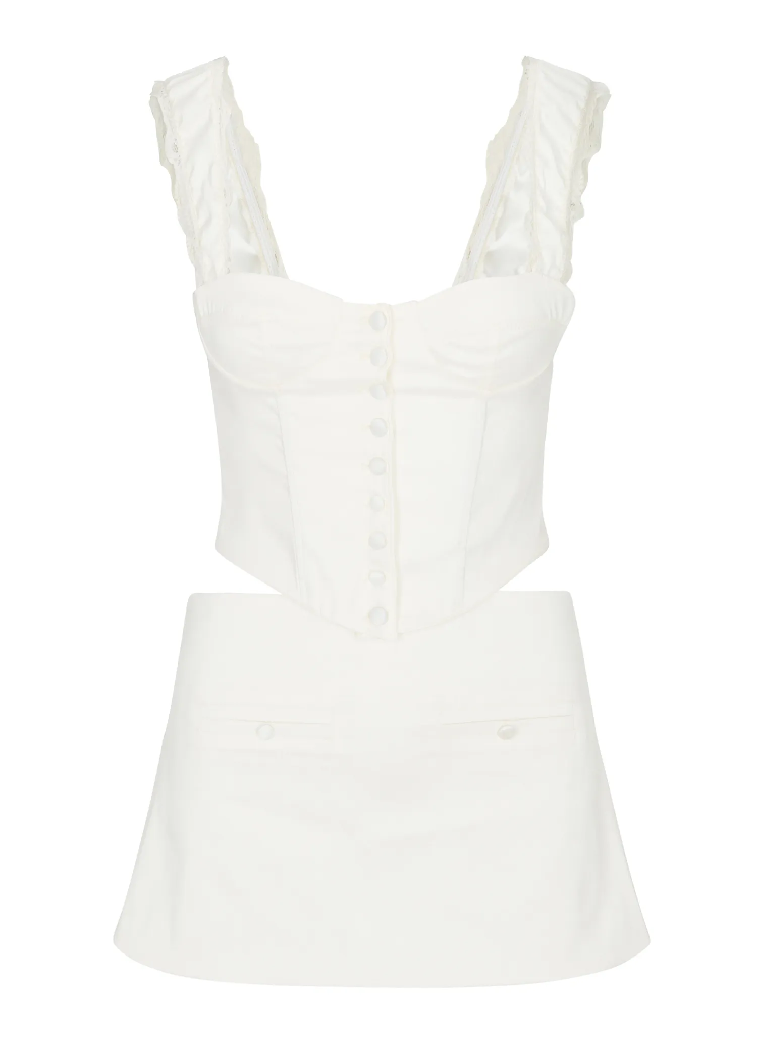 Amour Mini Skirt | Ivory Sport Wear Fit