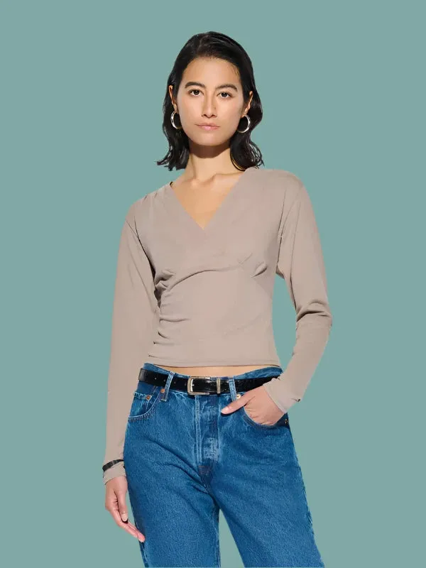 LightweightMaterial Andy Pleated Top