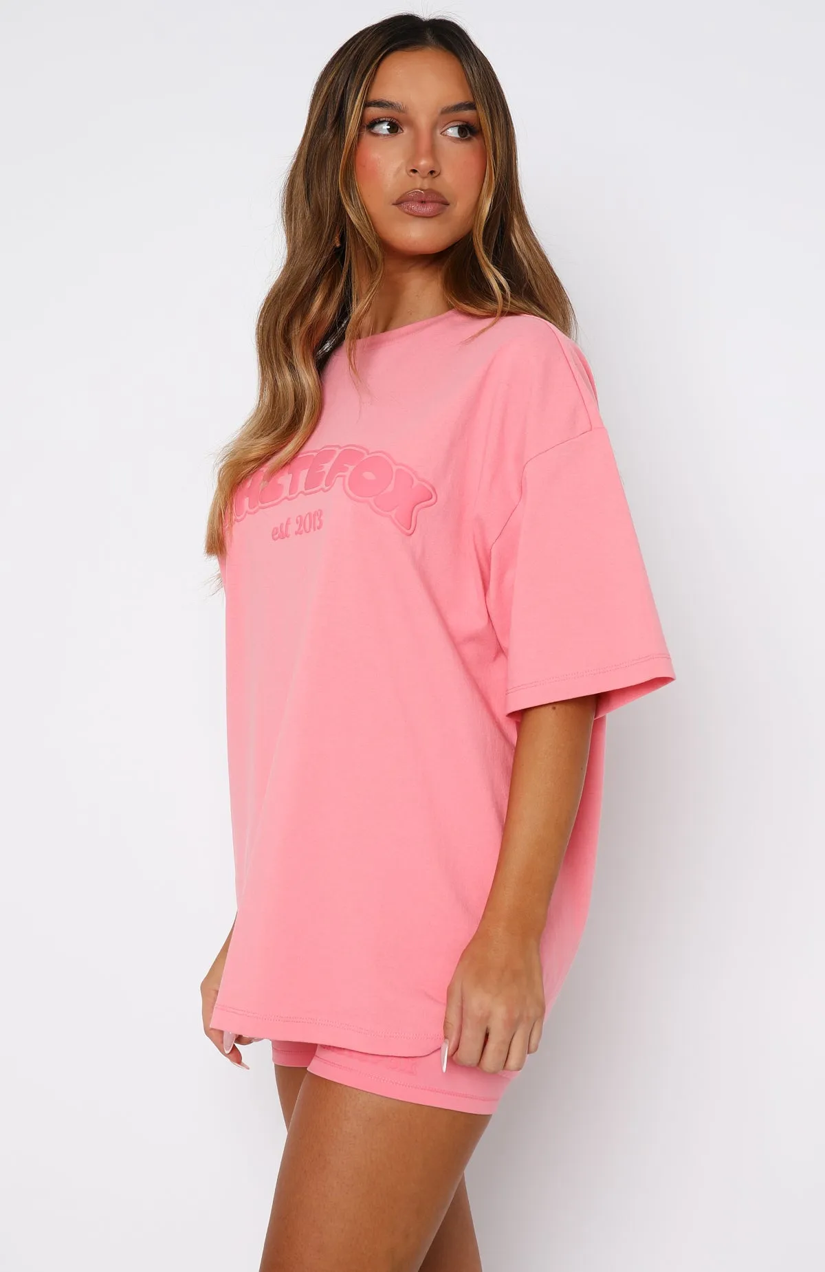 Don't Even Try Oversized Tee Melon Summer Blouse