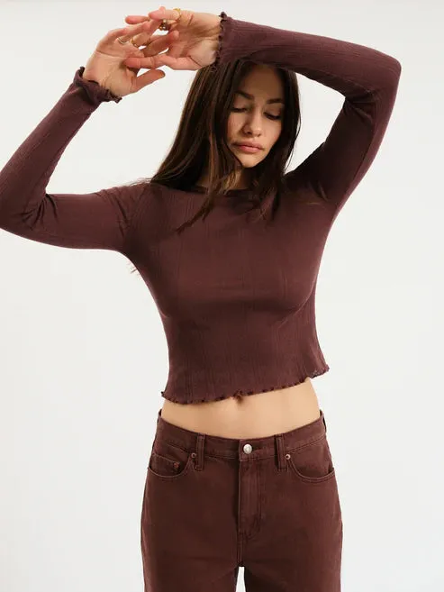 Waverly Pointelle Crewneck Basic Tank NonRestrictiveSilhouette
