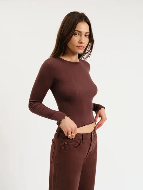 Waverly Pointelle Crewneck Quick Access Pockets