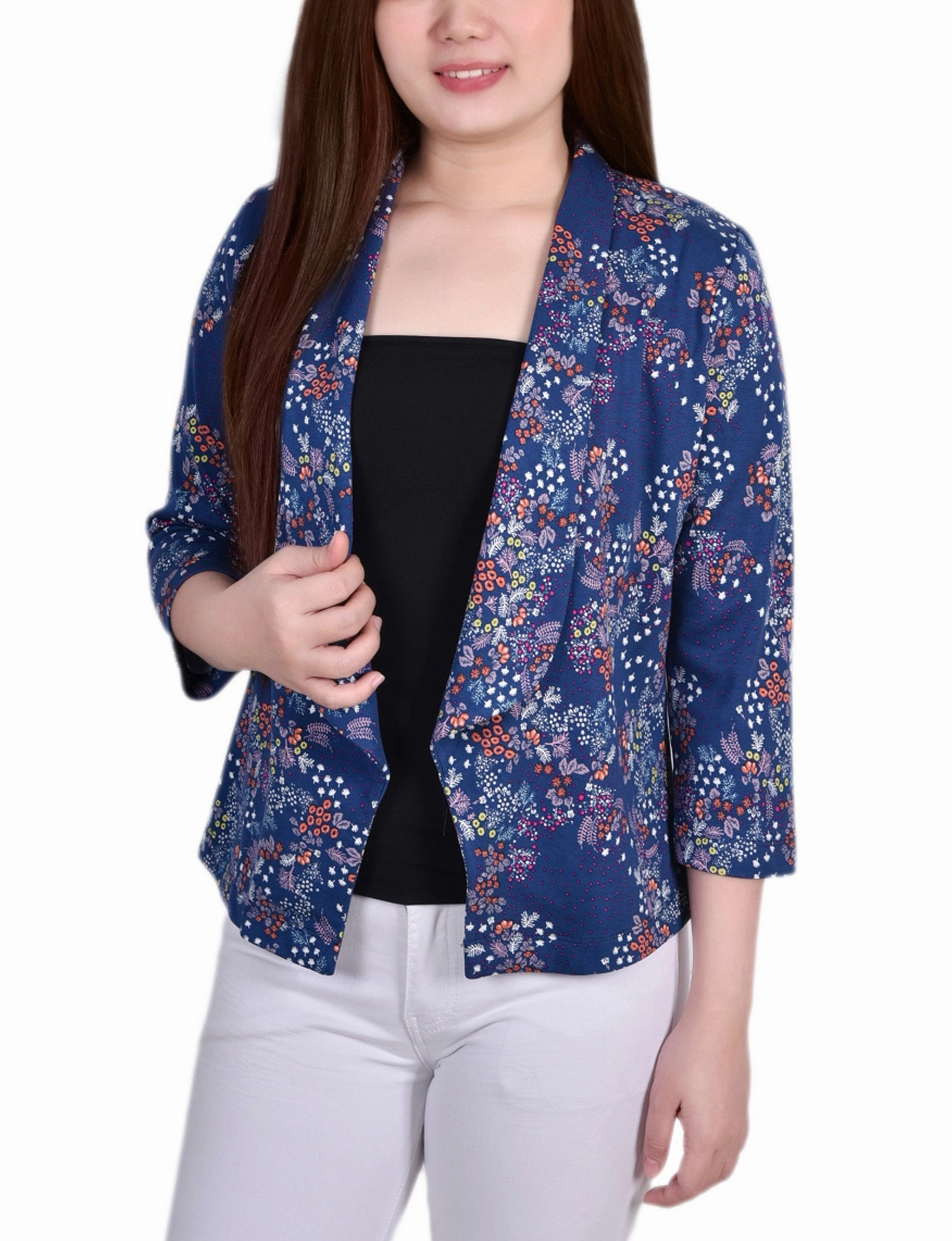 FlexibleLayeredConstruction Long Sleeve Ponte Jacket