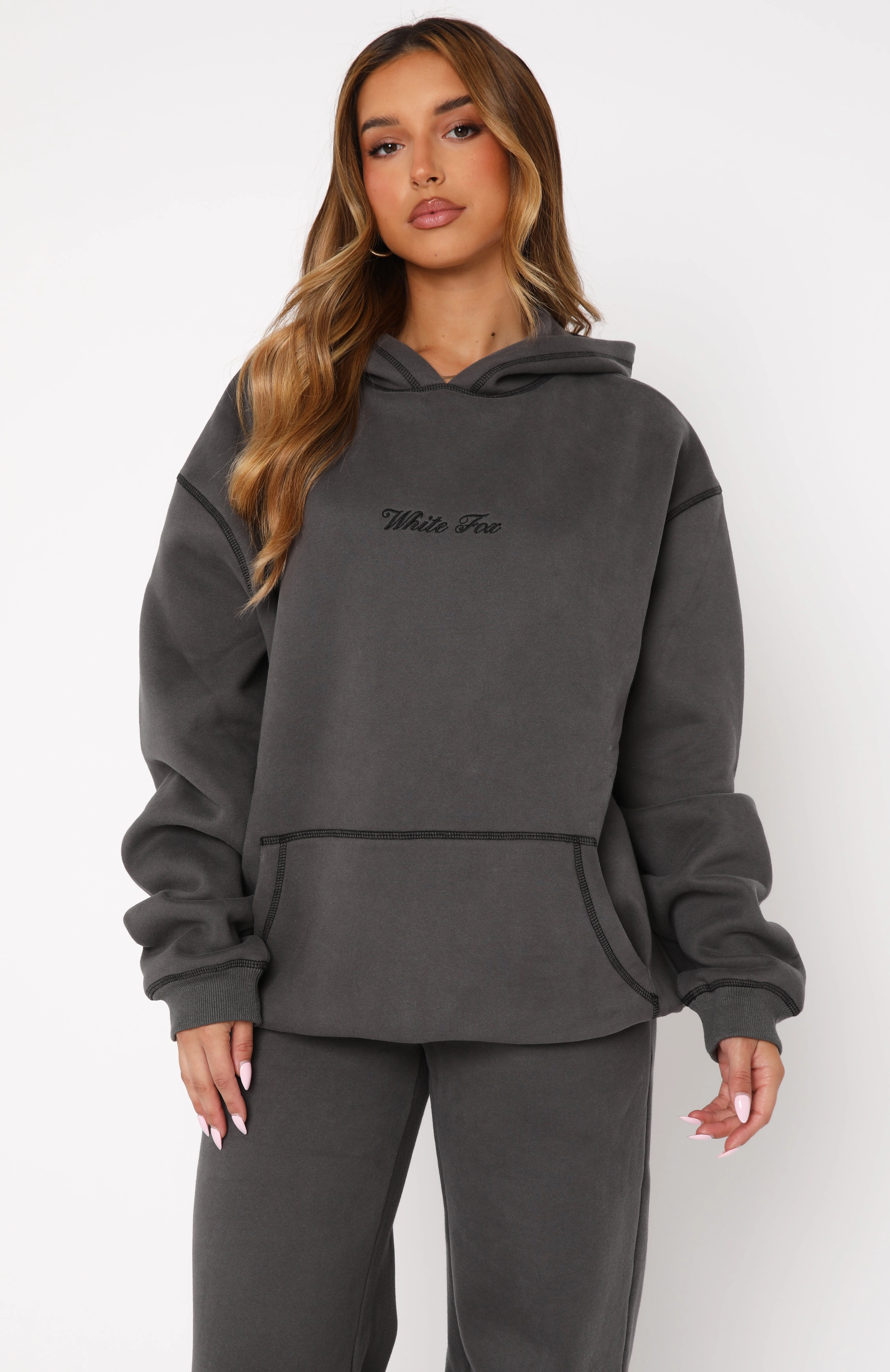 Dimensional Stability NoSnag Surface Instant Attraction Oversized Hoodie Charcoal