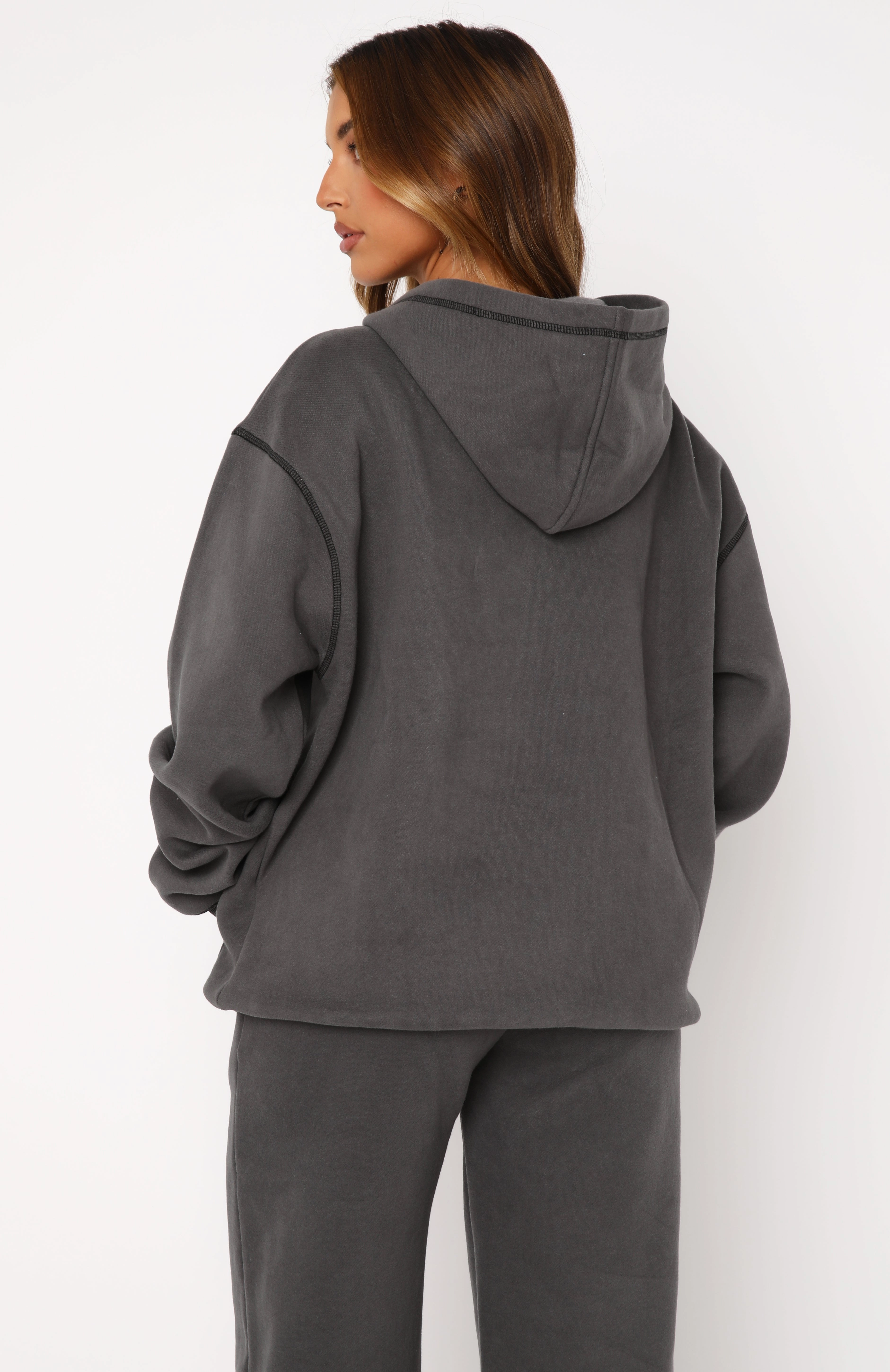 Breathable mesh OdorResistant Fiber Instant Attraction Oversized Hoodie Charcoal