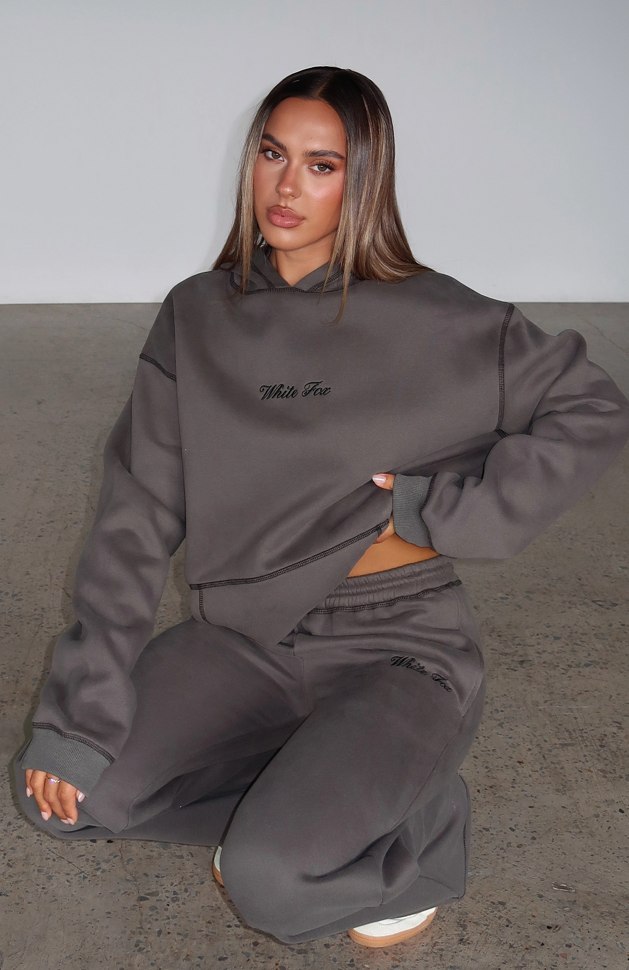 Instant Attraction Oversized Hoodie Charcoal Stretchable Waistband Sustainable Manufacturing