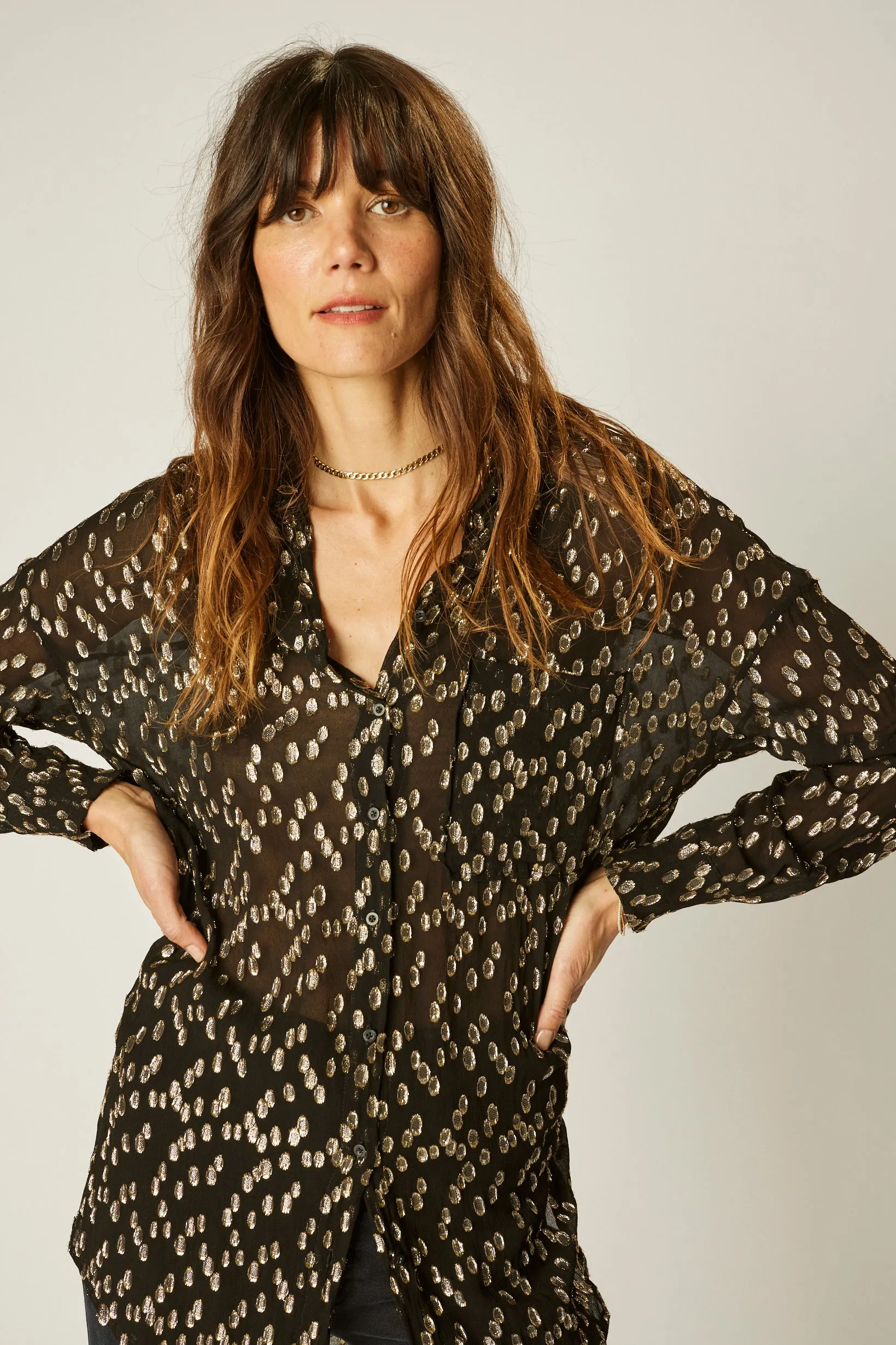 JENNIFER SHIRT Elasticated Hem